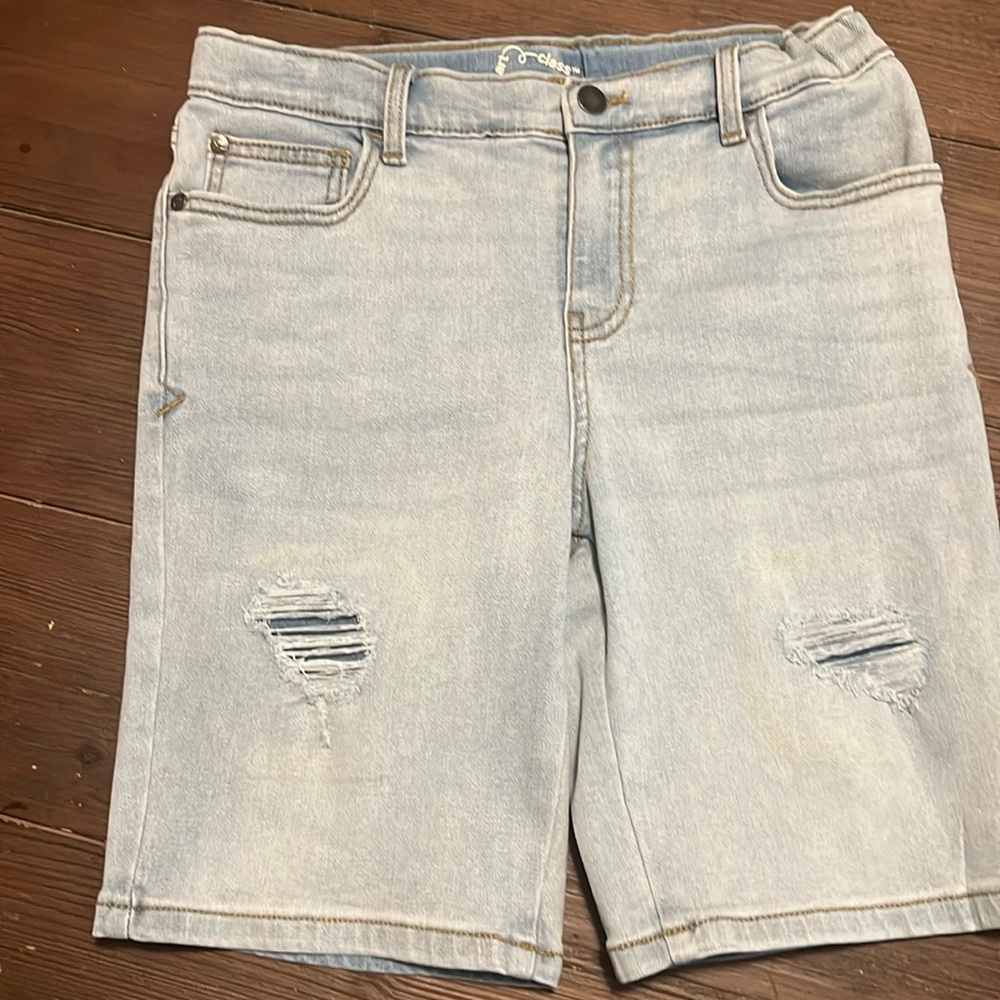 Boys denim shorts size large 10/12